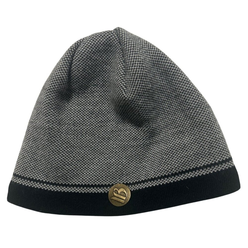 Screamer Black & Gray Acrylic & Polyester Beanie Hat With Logo